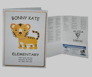 We offer folders with and without advertisement.
